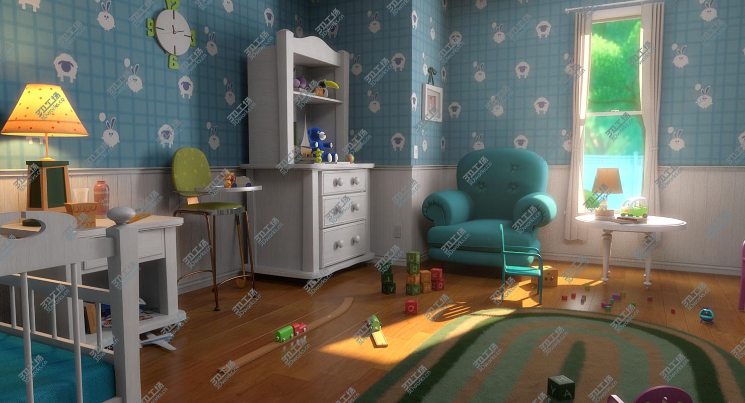 images/goods_img/20210313/3D model Cartoon Bedroom Corridor02/5.jpg
